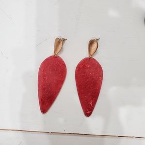 Bulky Red Earrings